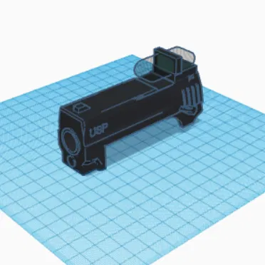 Phần Thân Súng Lục Nerf Jolt USP Giả Lập Kèm Kính Ngắm Reflex