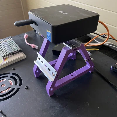 Pat gắn ray DIN cho bộ máy tính (không phải phần màu tím)