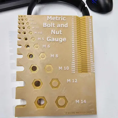 Thước đo bu lông và đai ốc hệ mét M2-M14