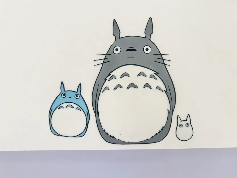 Gia đình Totoros và Tinh linh Bồ hóng - Nghệ thuật treo tường 2D - Image 3
