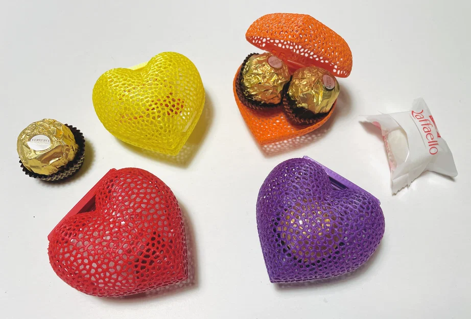 Hộp Tim Voronoi: Quà Tặng Valentine Độc Đáo - Image 1