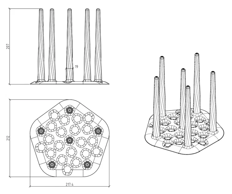Giá phơi chai / Bottle dryer holder - Image 3