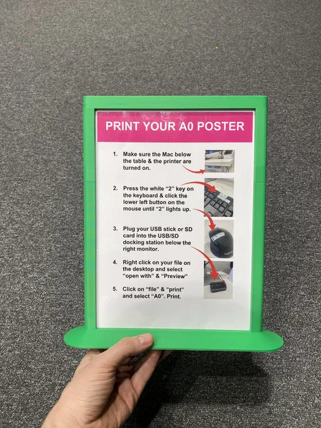 Chân đế trưng bày giấy A4 ép plastic - Image 3