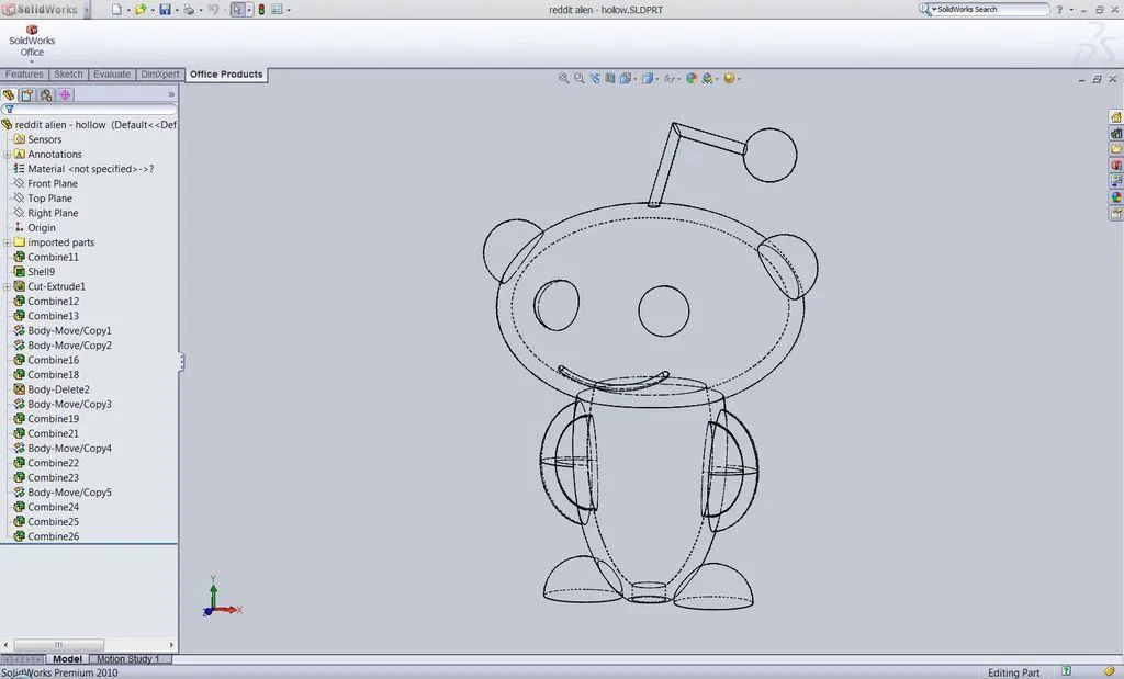 Mô hình Reddit Alien 3D - Image 2