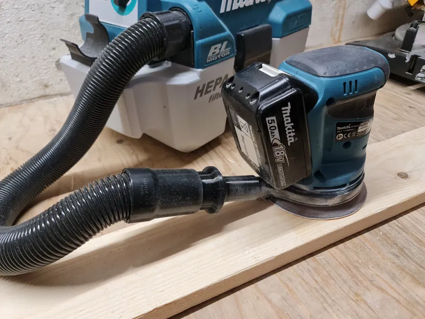Ống nối máy hút bụi Makita 18V với máy chà nhám quỹ đạo Makita 18V - Image 1