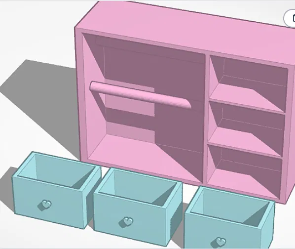 Tủ Quần Áo Búp Bê Cho Bé - Image 1