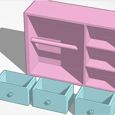 Tủ Quần Áo Búp Bê Cho Bé