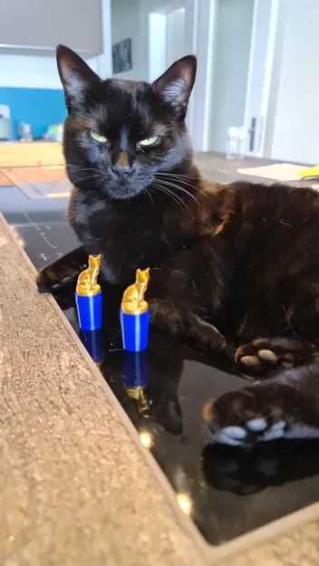 Nút Chặn Rượu Vang Hình Mèo Được Mèo Phê Duyệt - Image 1