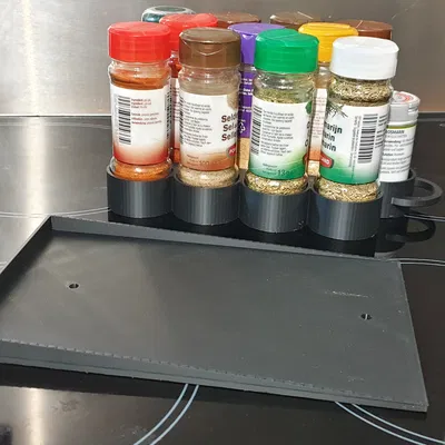 Kệ đựng gia vị cho chai 43mm có thanh trượt/hướng dẫn