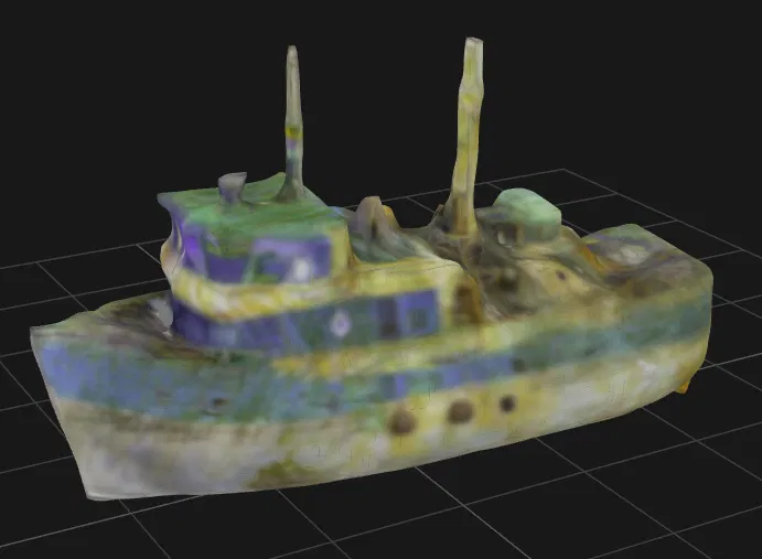 Mô hình 3D Trang trí Bể Cá - Xác Tàu Đánh Cá - Image 1