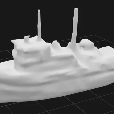 Mô hình 3D Trang trí Bể Cá - Xác Tàu Đánh Cá