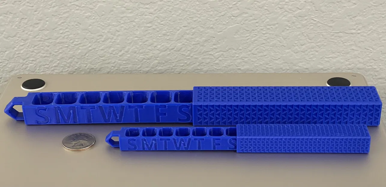 Hộp đựng thuốc hàng tuần dạng trượt (nhỏ gọn có khóa snap) - Image 2