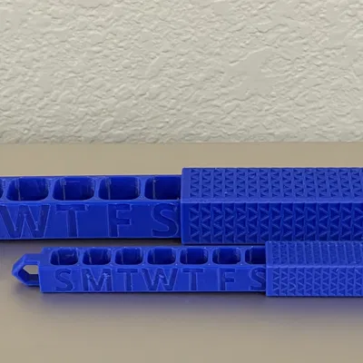 Hộp đựng thuốc hàng tuần dạng trượt (nhỏ gọn có khóa snap)