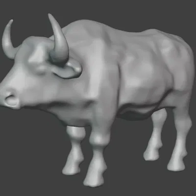 Mô hình 3D Trâu Phi