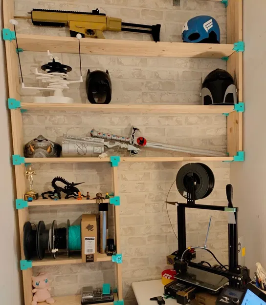 Góc nối để làm kệ bằng thanh gỗ 90º và T - Image 1