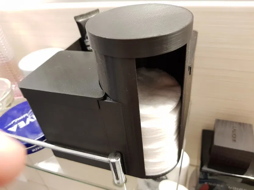 Hộp 4 ngăn rộng rãi đựng tăm bông, bông tẩy trang, có nắp đậy - Image 3