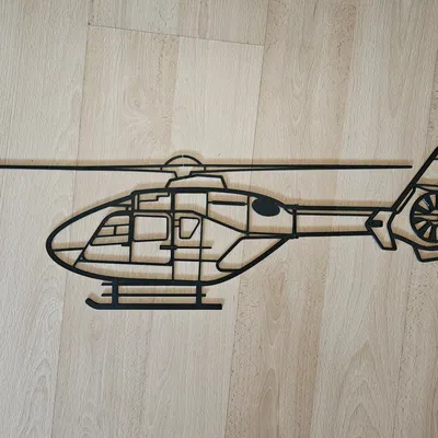 Tranh Tường Eurocopter EC135 (Cỡ Lớn) (Máy Bay Trực Thăng Airbus H135)