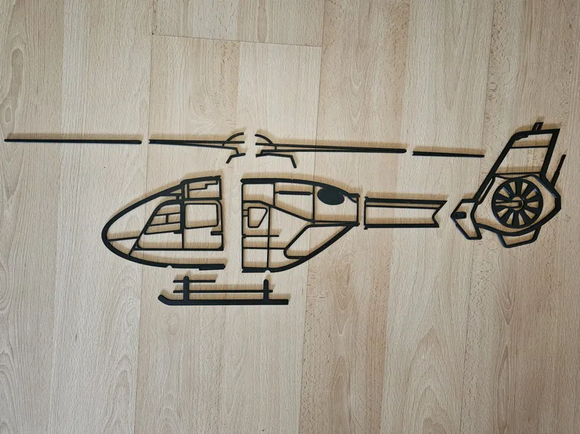 Tranh Tường Eurocopter EC135 (Cỡ Lớn) (Máy Bay Trực Thăng Airbus H135) - Image 2