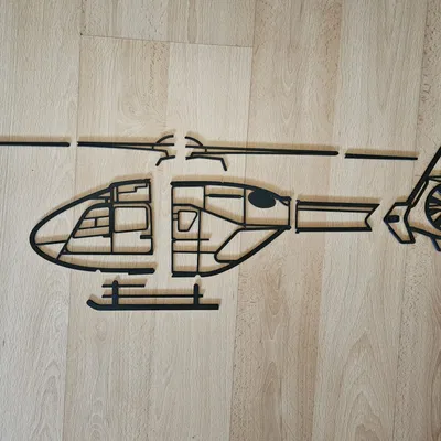 Tranh Tường Eurocopter EC135 (Cỡ Lớn) (Máy Bay Trực Thăng Airbus H135)