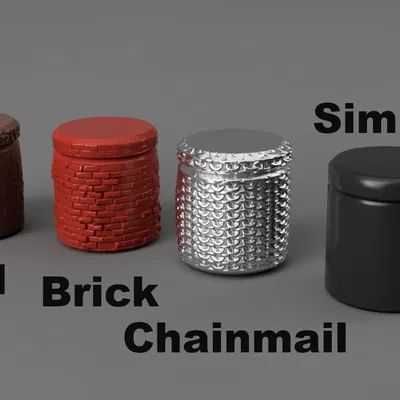 Hộp đựng có nắp ren và họa tiết độc đáo