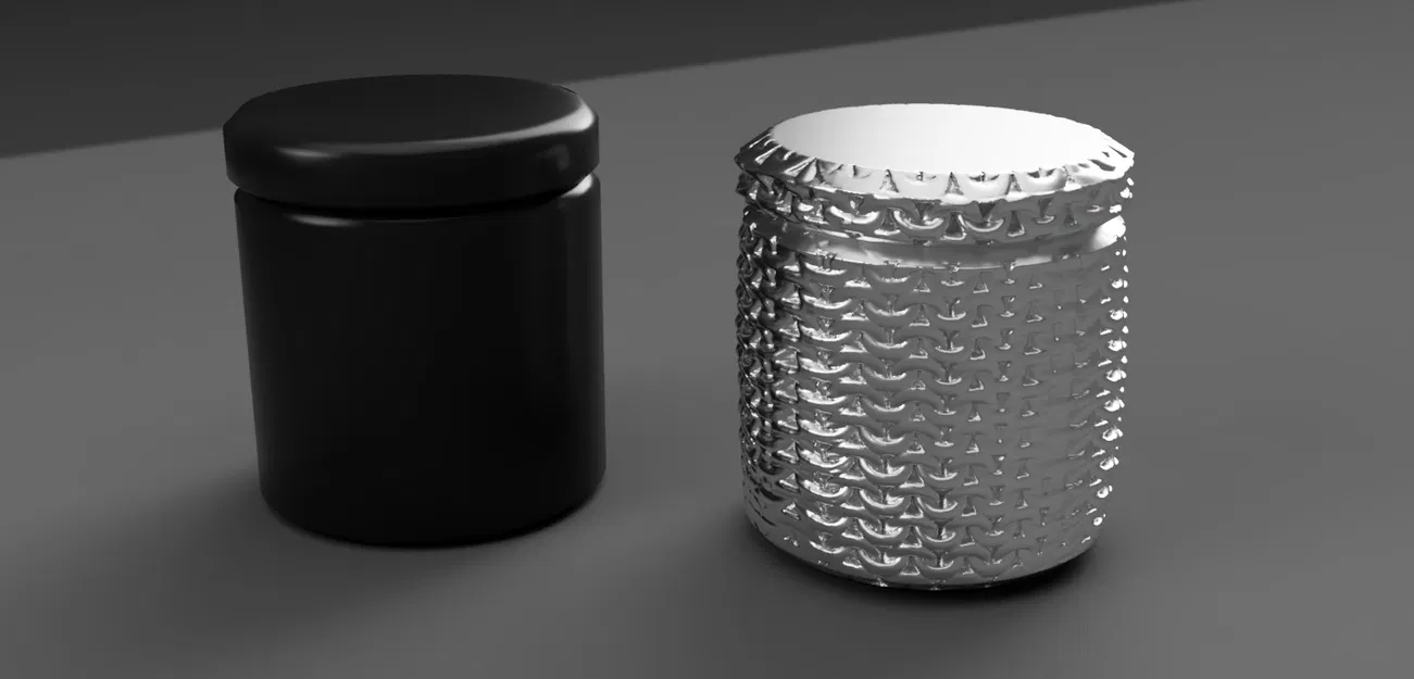 Hộp đựng có nắp ren và họa tiết độc đáo - Image 4