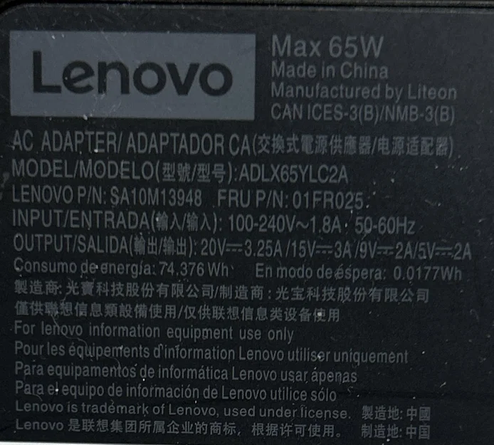 Dây quấn cáp cho củ sạc Lenovo 65W USB-C - Image 3