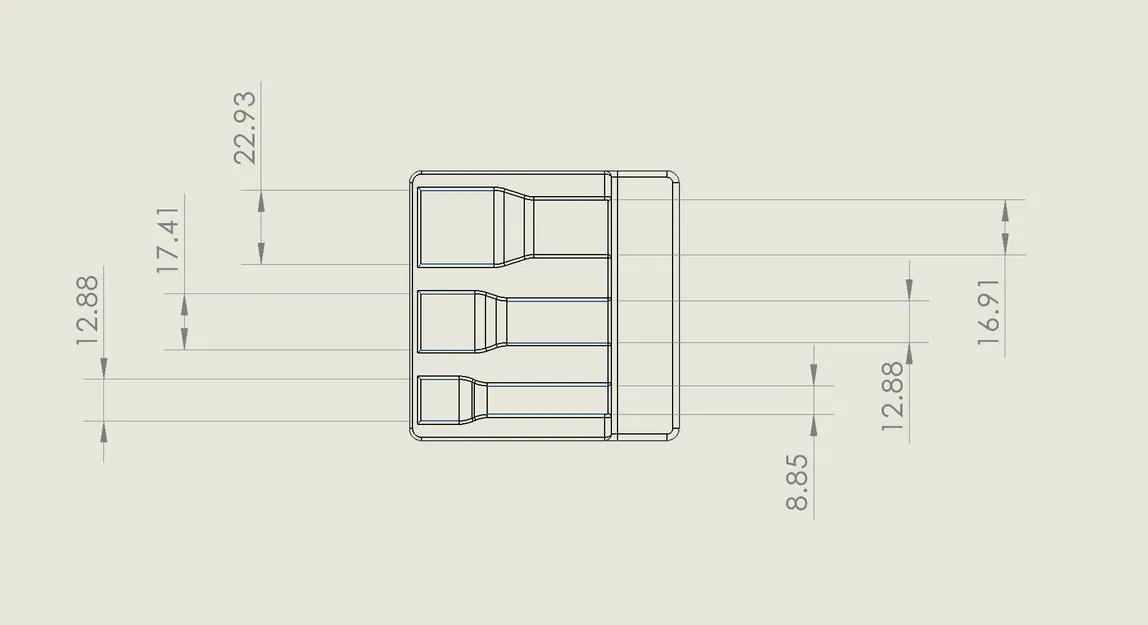 Khay giữ đầu nối dài Socket Extension theo chuẩn Gridfinity - Image 2