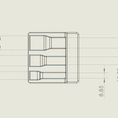 Khay giữ đầu nối dài Socket Extension theo chuẩn Gridfinity