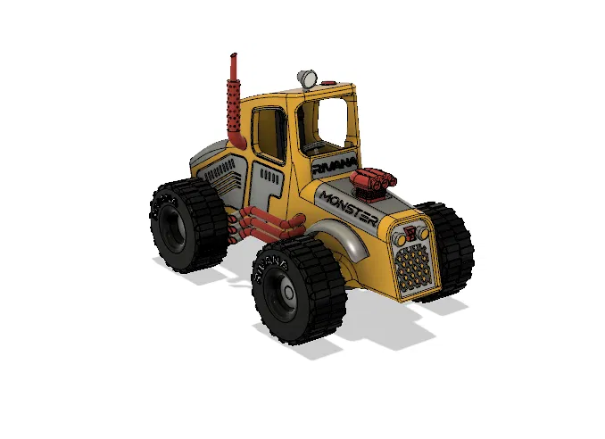 Xe Monster Truck Vàng Có Chuyển Động - Image 1