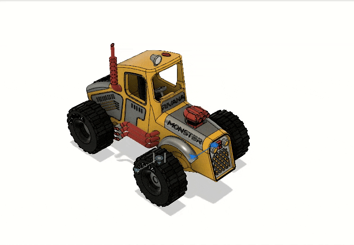 Xe Monster Truck Vàng Có Chuyển Động - Thumbnail 2