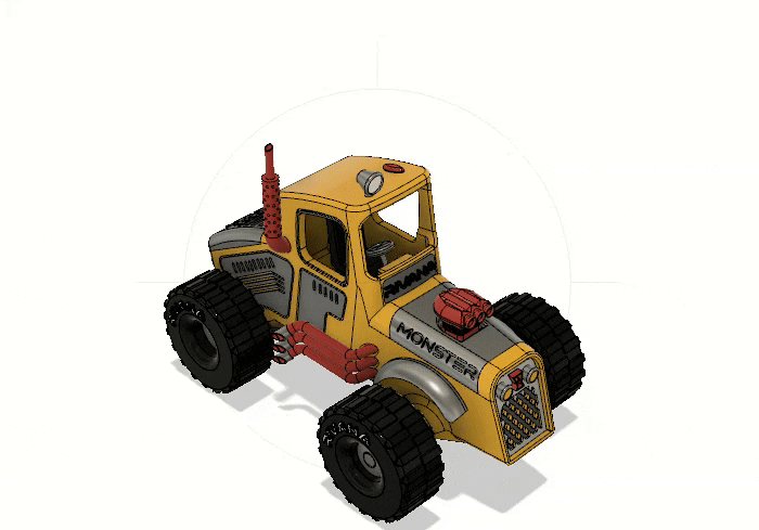 Xe Monster Truck Vàng Có Chuyển Động - Image 3