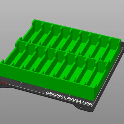 Khay Đựng 18 ổ Cứng HDD/SSD 2.5" (Ổ 15mm) - Bản Chỉnh Sửa Từ Thingiverse