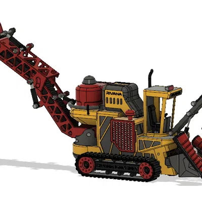 Máy Thu Hoạch Mía Vàng Có Chuyển Động