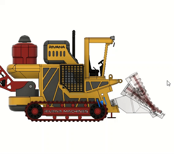 Máy Thu Hoạch Mía Vàng Có Chuyển Động - Thumbnail 7