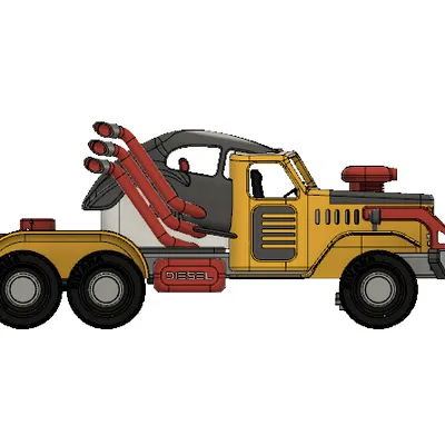 Yellow Zil War Rig - Phần 1 Cabin/Prime Mover/Xe kéo