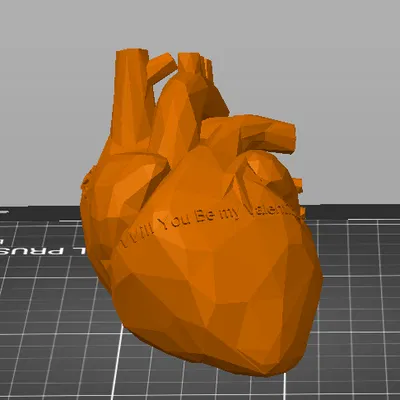 Trái Tim Valentine Low Poly