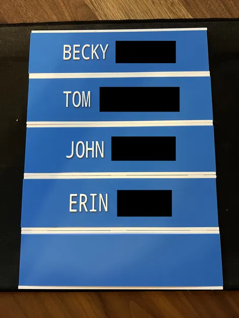 Bảng tên/biển tên cho văn phòng/ô vuông có bộ giữ lồng vào nhau - Image 1