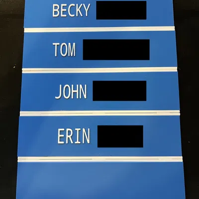 Bảng tên/biển tên cho văn phòng/ô vuông có bộ giữ lồng vào nhau