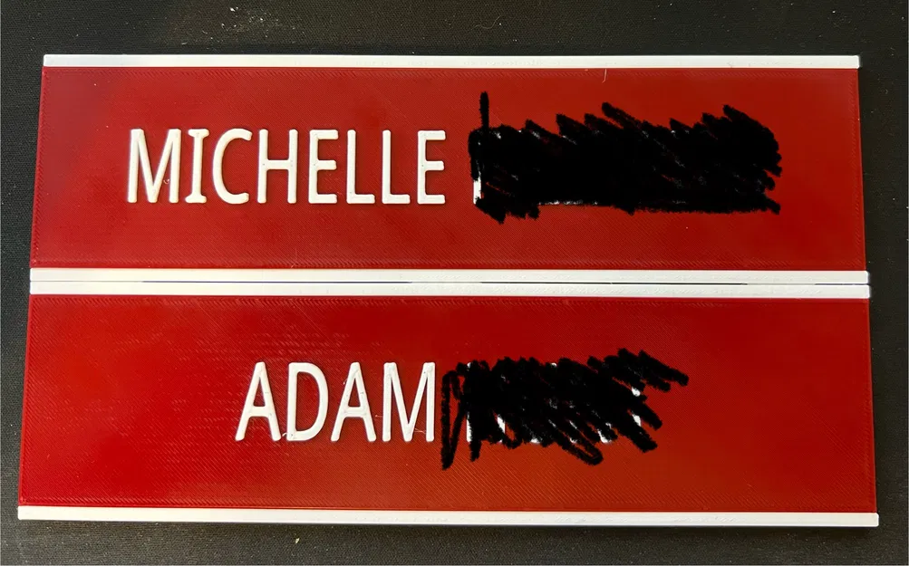 Bảng tên/biển tên cho văn phòng/ô vuông có bộ giữ lồng vào nhau - Image 4