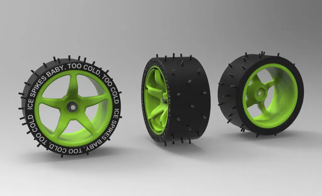 Tự Chế Bánh Xe Gai Băng Cho Xe RC Trục 12mm - Image 1