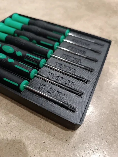 Kệ Gridfinity / Hộp đựng bộ tua vít chính xác Halfords Advanced 7 món - Image 2