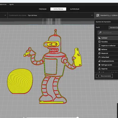 Bender Futurama 2D