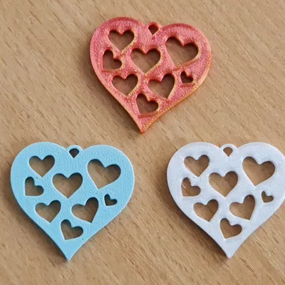 Trái Tim và Những Trái Tim Nhỏ (Mặt Dây Chuyền & Móc Khóa)