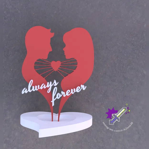 Mô Hình 3D "Silueta Amor Eterno" - Tình Yêu Vĩnh Cửu - Image 2