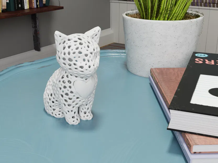 Chú Mèo Voronoi Tình Yêu - Image 1