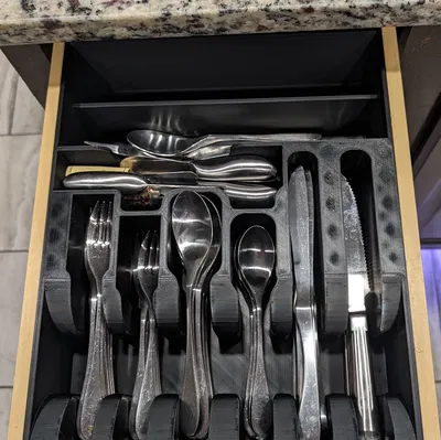 Khay Đựng Dao Dĩa Bạc