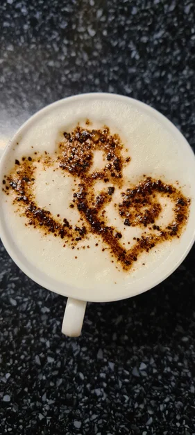 Khuôn Xăm Hình Trái Tim Pha Cà Phê - Image 2