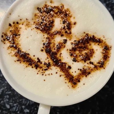 Khuôn Xăm Hình Trái Tim Pha Cà Phê