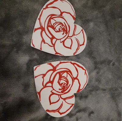 Trái Tim Kèm Hoa Hồng