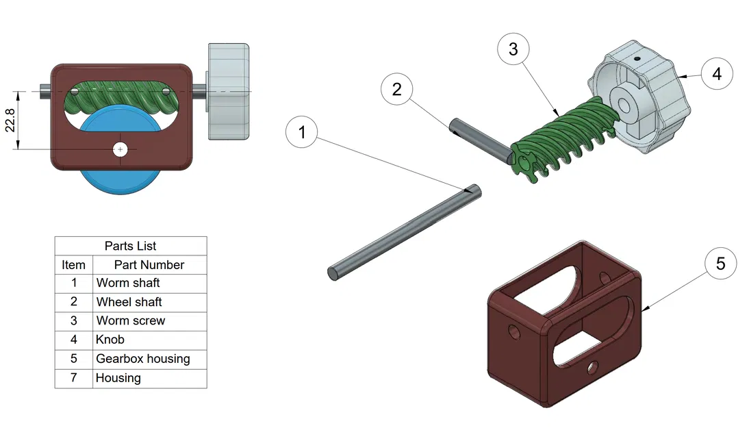 Bộ Truyền Động Trục Vít Bước Ren Cao - Image 2